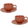 TAZZINA CAFFE' CALIPSO ARANCIONE SET 2 PZ STONEWARE