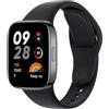 XIAOMI Redmi Watch 3, Display AMOLED HD 1.75, Telefonate Bluetooth, Monitoraggio della SpO2 e Frequenza Cardiaca, Resistenza all'Acqua 5ATM, Autonomia di 12 giorni, 121 Modalità Fitness, Nero