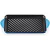 LE CREUSET Grill rettangolare Tradition in ghisa vetrificata, 32 cm, Azzurro, 20202322200460