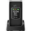 Beafon, SL605 LTE 4G, Silverline, telefono cellulare pieghevole per anziani con pulsante di emergenza, display interno a colori 2,4 (6,09 cm), display esterno a colori 1,44 (3,65 cm), IP54