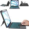 VANKEYPAD Custodia con tastiera rimovibile per iPad Air 11 (M3/M2, 2025/2024)/Air 5/Air 4/Pro 11 (4/3/2/1 Gen) - Touchpad intelligente, retroilluminazione a 7 colori, francese AZERTY, Sveglia/Auto Sleep