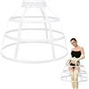 BENECREAT Gonna A Gabbia con 3 Cerchio e Sottoveste, Gonna A Cerchio Vittoriana da Donna da 500×550mm per Abito da Sposa, Natale, Partito