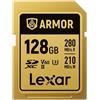 Lexar Scheda LEXAR SDXC Pro Gold Series ARMOR UHS-II 128 GB IP68 R280/W210