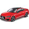 Burago Bburago - Audi RS 5 Coupé, Auto Diecast in Scala 1:24, Rossa, Età 3+ Anni | Modellino Coupé Sportiva da Collezione con Porte Apribili, Design Dinamico, Finiture Curate, Licenza Ufficiale