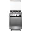 Delonghi De Longhi DGX64LSG Cucina 4 fuochi Forno 60cm Gas statico Valvola Sicurezza Classe A