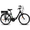 EMG Sea-TY 26CST01 Bicicletta Elettrica E-bike 26'' Batteria 36V 12.8ah 250W max 110kg Nero