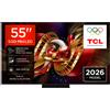 TCL C8L TV 55C8L SQD Mini LED da 55", 4K HDR, 3000 nit, 1.008 zone di dimming, Google TV, 144Hz, Dolby Vision & Atmos, Audio Bang & Olufsen