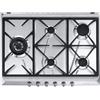 Smeg SRV575GH5 piano cottura Acciaio inox Da incasso 70 cm Gas 5 Fornello(i)