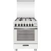 Glem Gas Cucina a Gas SA664MWH6 Bianco Opaco 90X60 con Forno Ventilato