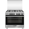 Glem Gas SA965MI6 Cucina a Gas Acciaio Inox 90X60 con Forno Ventilato