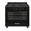 Glem Gas Cucina a Gas SA965MBK 90X60 con Forno Ventilato Nero Carbone CLASSE A