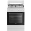Beko FBG62010DW cucina a libera installazione bianca, 60x60cm, piano gas, forno a gas, grill a gas, 64Lt, Сlasse A