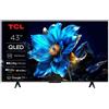 TCL T69C 43T69C 43" QLED, TV Direct LED, TV 4K HDR, Smart TV alimentata da Google TV (Dolby Vision & Atmos, Game Master, Motion Clarity, compatibile con Google Assistant e Alexa)