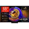 TCL C7L TV 55C7L SQD‑Mini LED da 55", 4K HDR, 2700 nit, 800 zone di dimming, Google TV, 144Hz, Dolby Vision & Atmos, Audio Bang & Olufsen