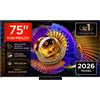 TCL C7L TV 75C7L SQD‑Mini LED da 75", 4K HDR, 3000 nit, 1.352 zone di dimming, Google TV, 144Hz, Dolby Vision & Atmos, Audio Bang & Olufsen