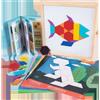 Tangram Magnetico Legno Ragionamento Spaziale Tangram Magnetico per Aula