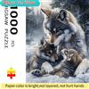 PuzzleMatic Puzzle Lupi nella Neve 70x50 cm Cartone Resistente per Adulti e Famiglia