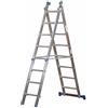Marchetti Azzurra A2 A208, 2x8 gradini, 4.15 m - Scala in alluminio allungabile - Altezza stimata operativa 5.15 m