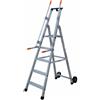 Facal Mayorà Tecnoscala QM-5, 5 gradini, 1.82 m - Scala da lavoro con ruote e maniglie - Altezza stimata operativa 2.92 m