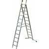 Facal Super Prima P380-2, 11+12 gradini, 6.30 m - Scala in alluminio trasformabile - Altezza stimata operativa 7.20 m