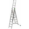 Facal Super Prima P260-3, 7+8+8 gradini, 5.40 m - Scala in alluminio trasformabile - Altezza stimata operativa 6.30 m