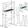 Gierre Fast&lock 200 - Trabattello mobile multifunzione in alluminio - Altezza 3,08 m
