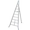 Facal AGRI AG300 - Scala a tre piedi agricola in alluminio, 8 gradini, 3 m - da potatura - conica - Altezza stimata operativa 4 m