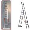 Facal Genia G200-3, 3x6 gradini, 4.10 m - Scala telescopica in alluminio - Altezza stimata operativa 5.10 m