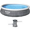 Bestway Fast Set 57376 - Ø396x84 cm - Piscina gonfiabile + Pompa filtro 29 W