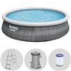 Bestway Fast Set 57372 - Ø457x107 cm - Piscina gonfiabile + Pompa filtro 29 W e scaletta