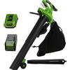 Greenworks GD40BVII - Soffiatore aspiratore a batteria 40V 4Ah