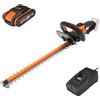 Worx WG264E - Tagliasiepi a batteria 20V/2Ah - Lama da 56 cm