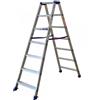 Marchetti Gaudi 07, 2x7 gradini, 1.90 m - Scala in alluminio doppia - Altezza stimata operativa 2.70 m