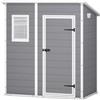 Keter Manor Pent grigio - Casetta da giardino - Con finestra frontale - 183.5x111x200.5 cm