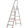 Gierre Scalamia AL160 , 6 gradini, 1.84 m - Scalandrino in alluminio con cavalletto - Altezza stimata operativa 3.23 m