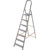 Gierre Scalamia AL170 , 7 gradini, 2.20 m - Scalandrino in alluminio con cavalletto - Altezza stimata operativa 3.34 m