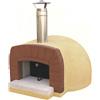 Linea VZ Etna - Forno a legna da esterno con piano cottura Ø 85 cm - Capacità cottura 3 pizze