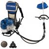 Hyundai TT-BG520-2 - Decespugliatore a zaino - 52 cc - a spalla, impugnatura singola, doppio filo