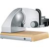 Graef SKS Line 850 Silver - Affettatrice a sbalzo con lama da 170 mm - Con tagliere in legno e cassetto portacoltelli