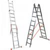 Facal Genia G300-2, 2x9 gradini, 5.00 m - Scala telescopica in alluminio - Altezza stimata operativa 5.90 m