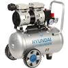 Hyundai 4J-750-24L - Compressore aria elettrico silenziato oilless 24 lt - motore 1 HP