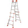 Gierre Peppina AL003, 2x9 gradini, 4.34 m - Scala in alluminio telescopica - Altezza stimata operativa 5.34 m