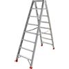 AgriEuro Premium Scala in alluminio doppia 1031, 2x8 gradini, 1.88 m - Altezza stimata operativa 2.88 m