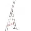Gierre Modula AL445, 3x12 gradini, 7.68 m - Scala in alluminio - Altezza stimata operativa 8.68 m
