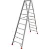 AgriEuro Premium Scala in alluminio doppia 1031, 2x10 gradini, 2.30 m - Altezza stimata operativa 3.30 m