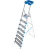 Colombo Atlantica S112A08P, 8 gradini, 2.33 m - Scalandrino in alluminio con cavalletto - Altezza stimata operativa 3.33 m