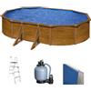 Gre Pacific Ovale 610x375x120cm - Piscina fuori terra in acciaio