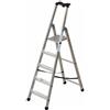 Facal Quadra Q50/5 Tecnoscala, 5 gradini, 1.72 m - Scalandrino in alluminio con cavalletto - Altezza stimata operativa 2.92 m