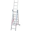 Facal Stilo SL180-3, 3x6 gradini, 3.42 m - Scala telescopica in alluminio allungabile - Altezza stimata operativa 4.88 m