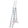 Facal Stilo SL290-3, 3x10 gradini, 6.22 m - Scala telescopica in alluminio allungabile - Altezza stimata operativa 7.12 m